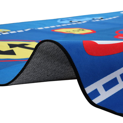 Artiss Rug 120x160cm Area Rug Washable Mat Large Carpet Soft Short Pile Kids FLR-KID01-120X160-BU