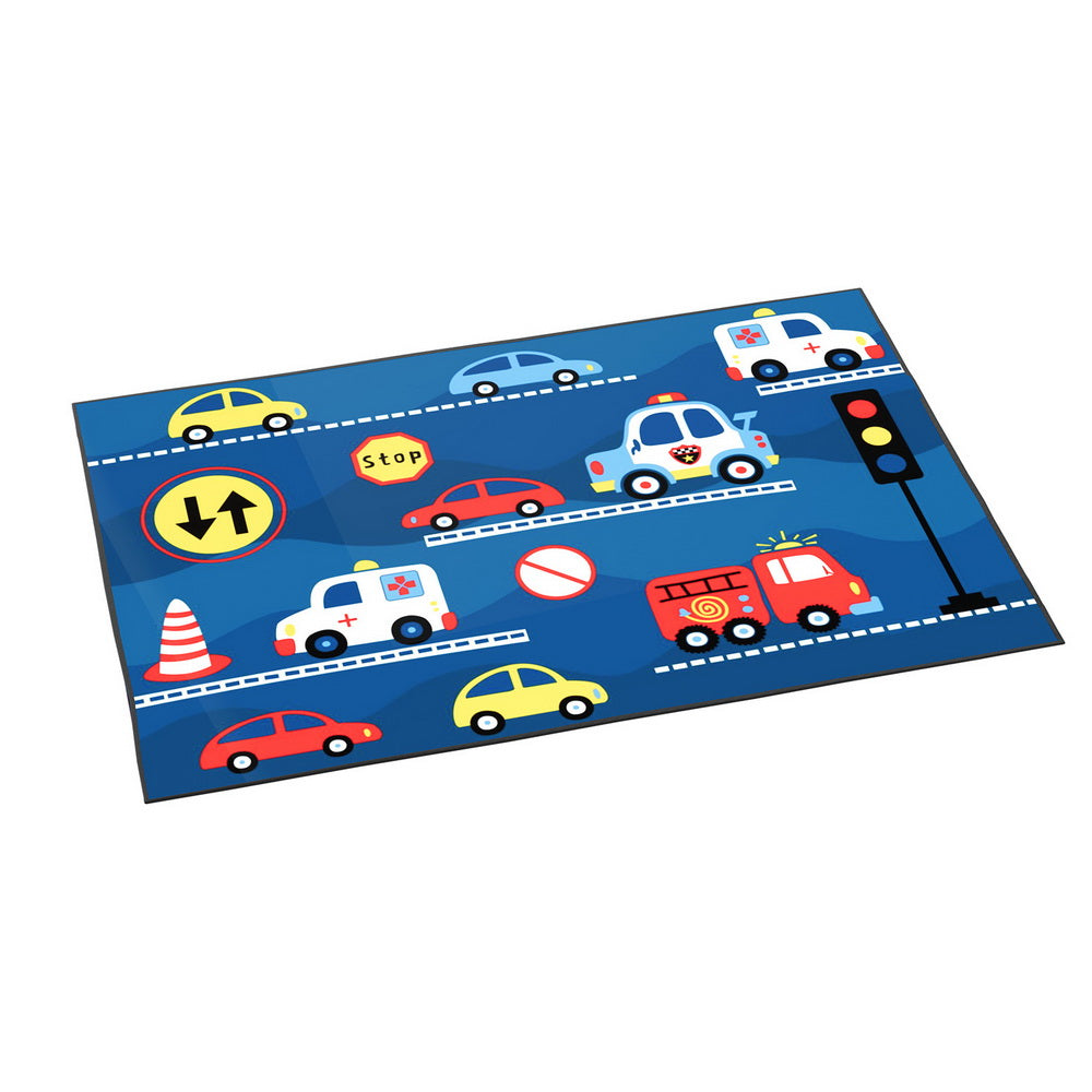 Artiss Rug 160x230cm Area Rug Washable Mat Large Carpet Soft Short Pile Kids FLR-KID01-160X230-BU