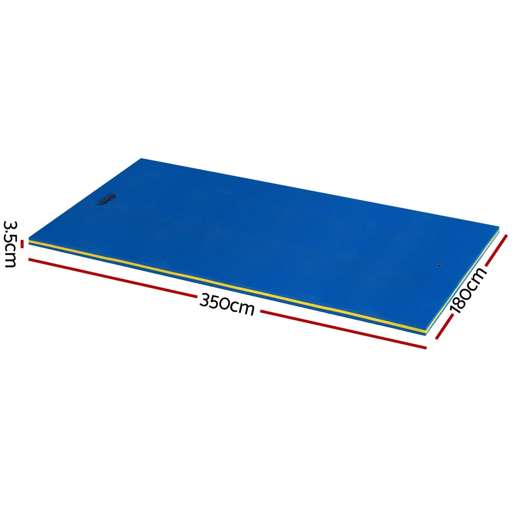 Weisshorn Floating Water Mat 3.5x1.8m Foam Pad Swimming Pool Platform Blue FM-35-18-BU