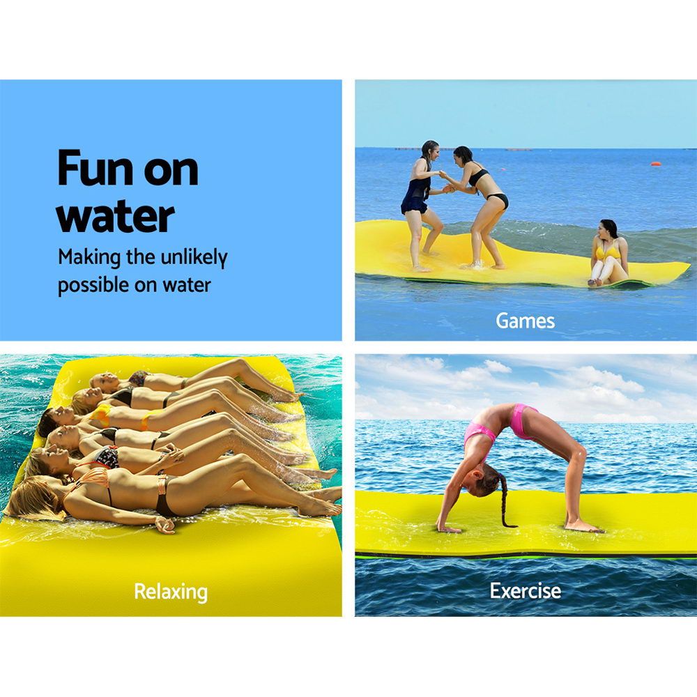 Weisshorn Floating Water Mat 3.5x1.8m Foam Pad Swimming Pool Island Platform FM-35-18-MC
