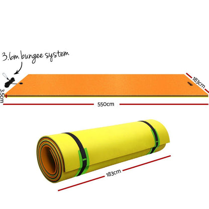 Weisshorn Floating Water Mat 5.5x1.8m Foam Pad Swimming Pool Island Platform FM-55-18-MC