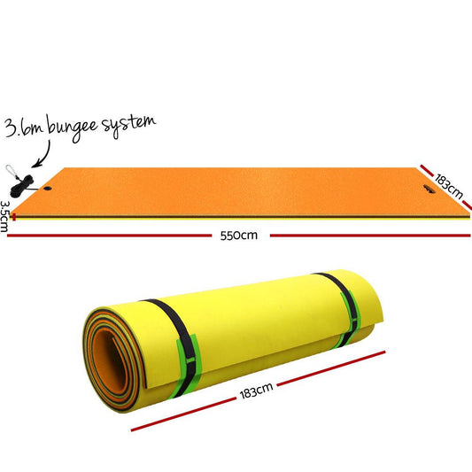Weisshorn Floating Water Mat 5.5x1.8m Foam Pad Swimming Pool Island Platform FM-55-18-MC