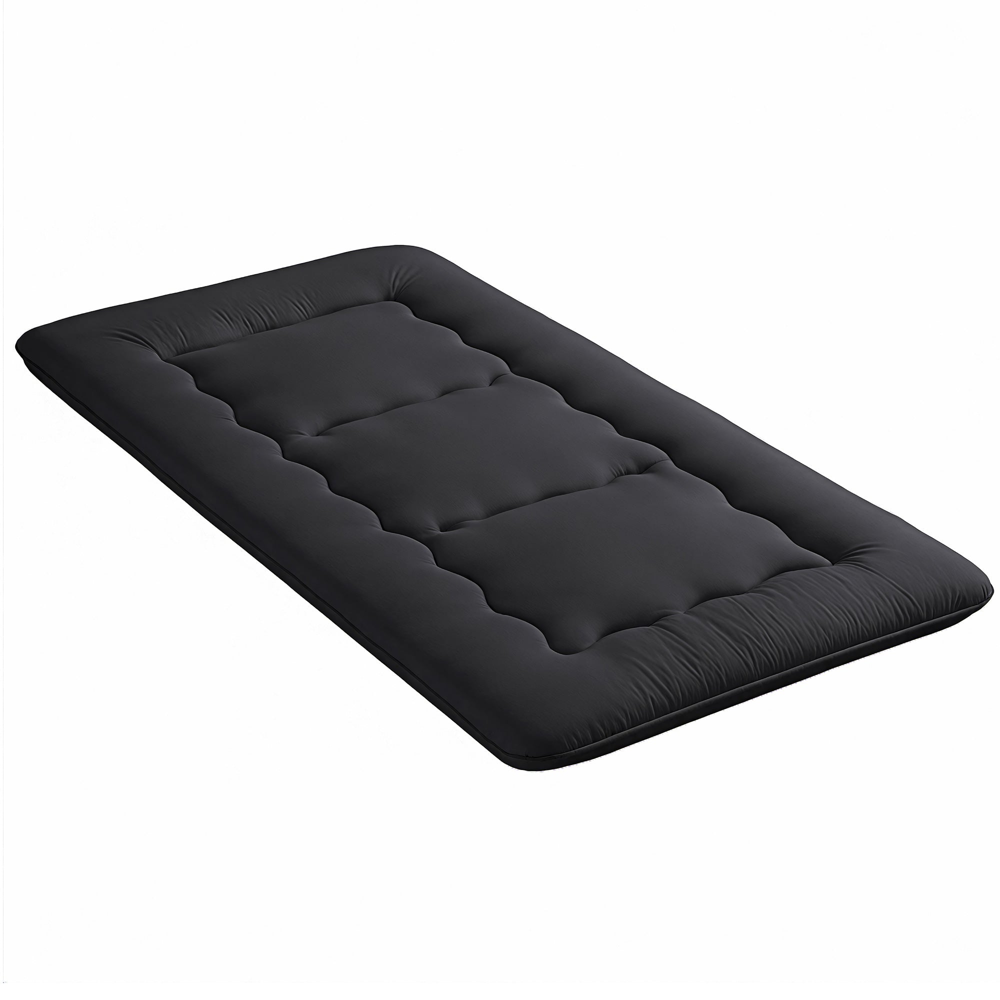 Giselle Bedding 10cm Japanese Floor Mattress Foldable Futon Mattress Washable Cover Straps FM-FUTON-100-10-BK