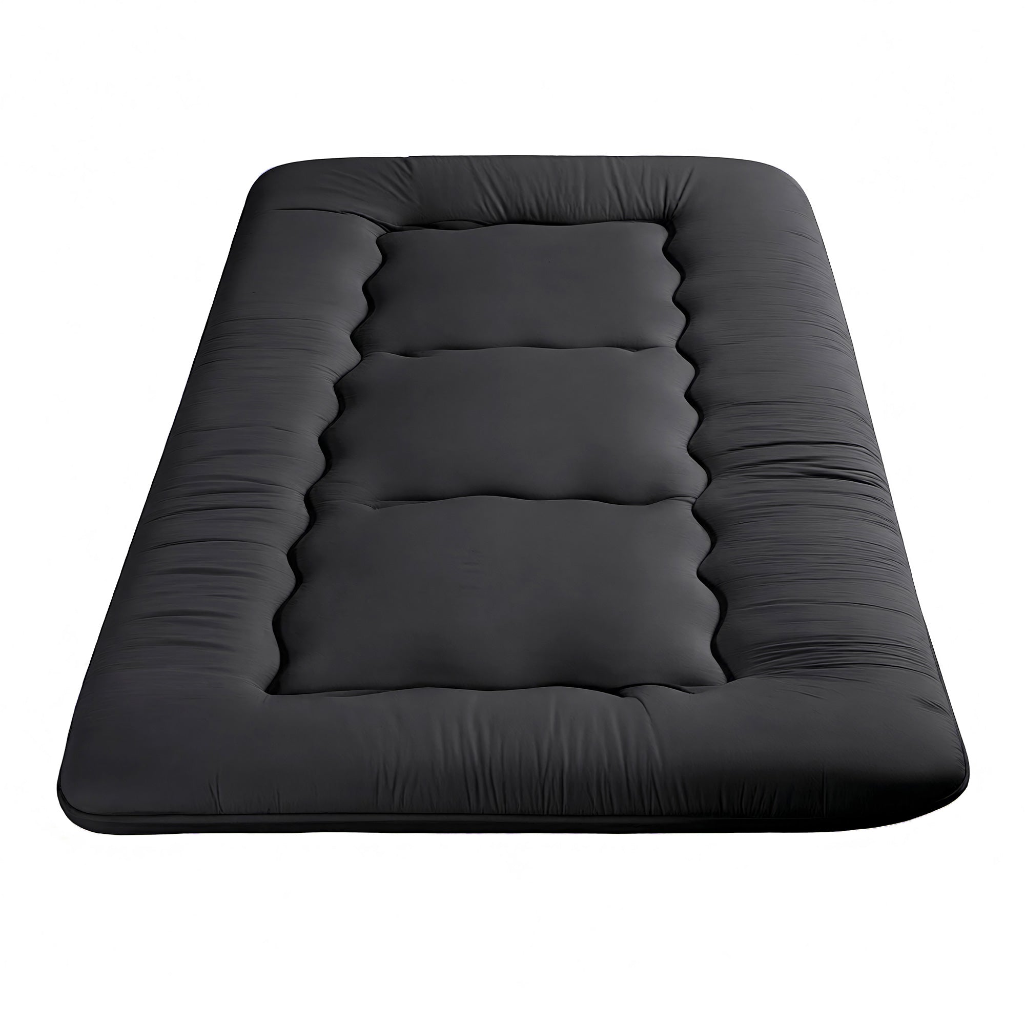 Giselle Bedding 10cm Japanese Floor Mattress Foldable Futon Mattress Washable Cover Straps FM-FUTON-100-10-BK