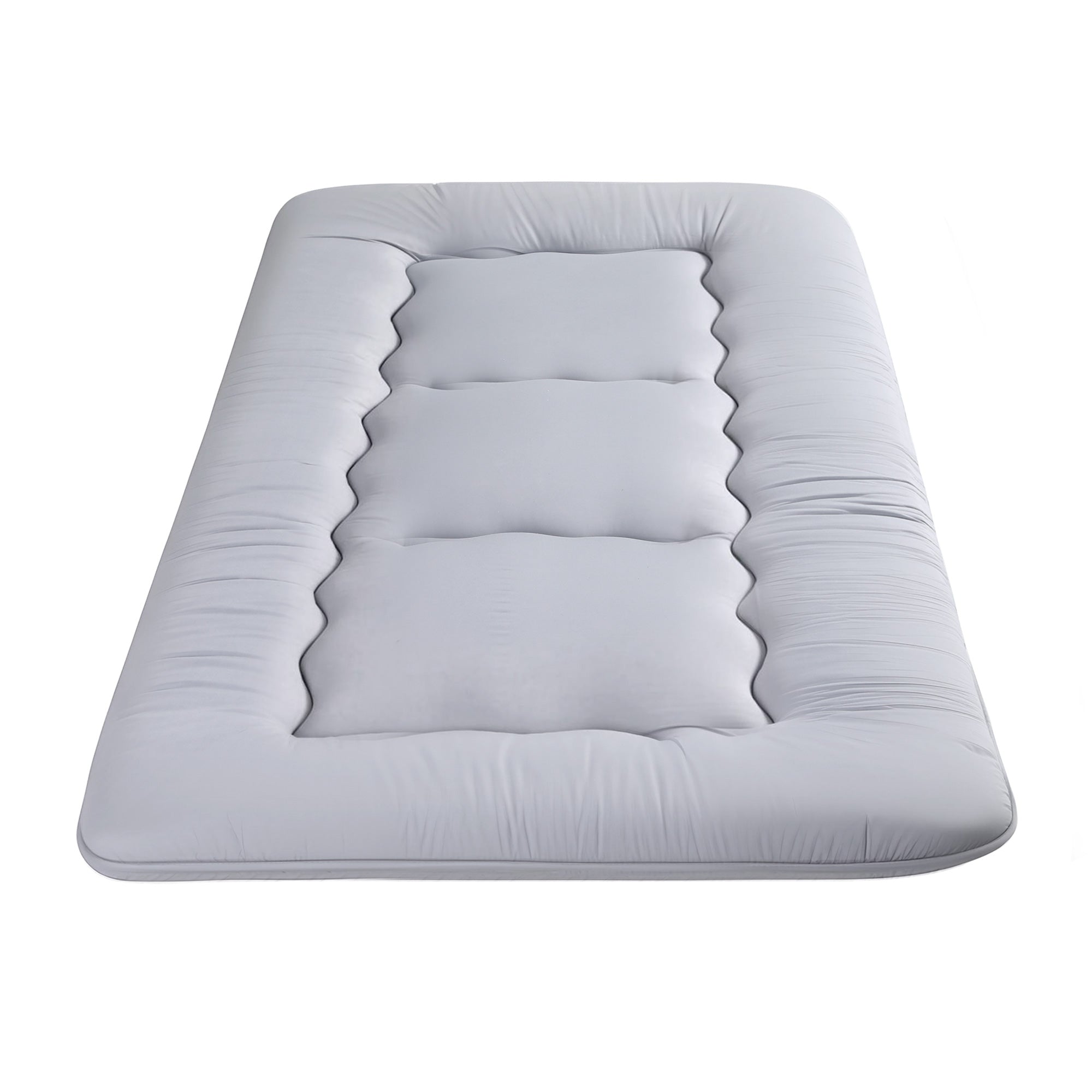 Giselle Bedding 10cm Japanese Floor Mattress Foldable Futon Mattress Washable Cover Straps FM-FUTON-100-10-GY