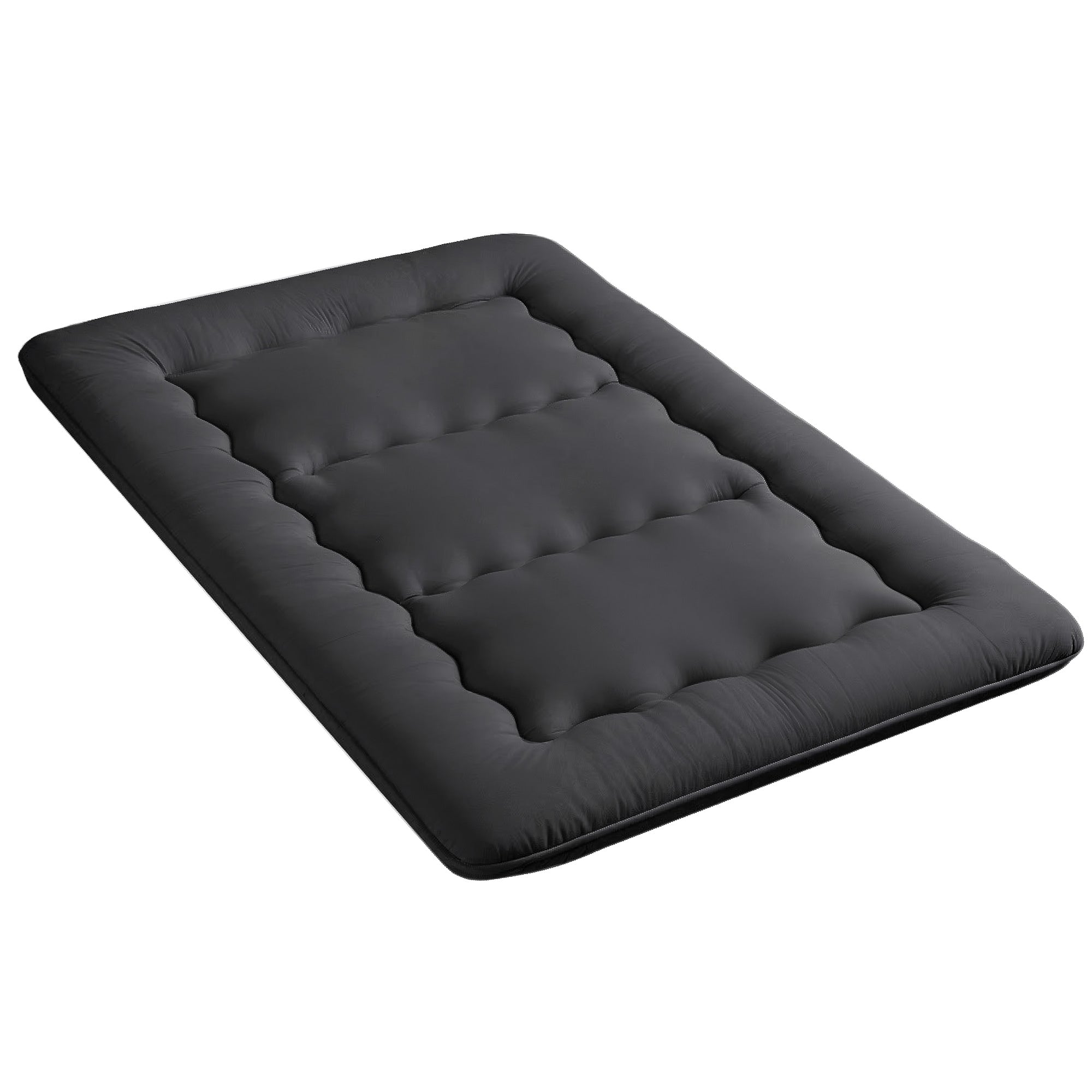 Giselle Bedding 10cm Japanese Floor Mattress Foldable Futon Mattress Washable Cover Straps FM-FUTON-135-10-BK