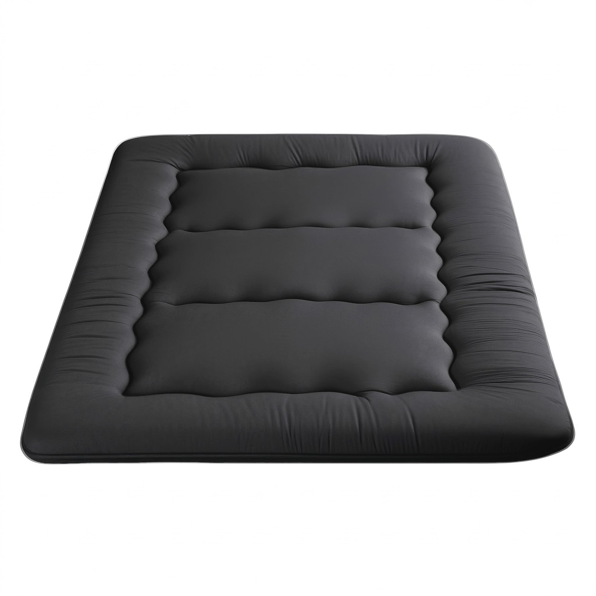 Giselle Bedding 10cm Japanese Floor Mattress Foldable Futon Mattress Washable Cover Straps FM-FUTON-135-10-BK