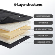 Giselle Bedding 10cm Japanese Floor Mattress Foldable Futon Mattress Washable Cover Straps FM-FUTON-135-10-BK