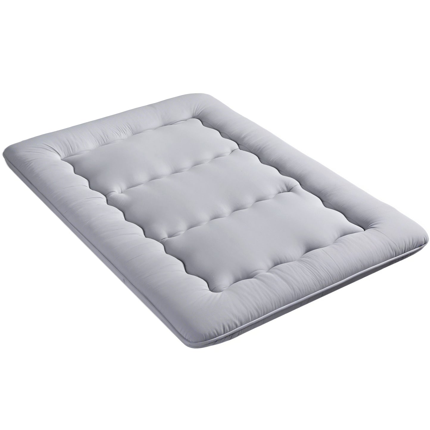 Giselle Bedding 10cm Japanese Floor Mattress Foldable Futon Mattress Washable Cover Straps FM-FUTON-135-10-GY