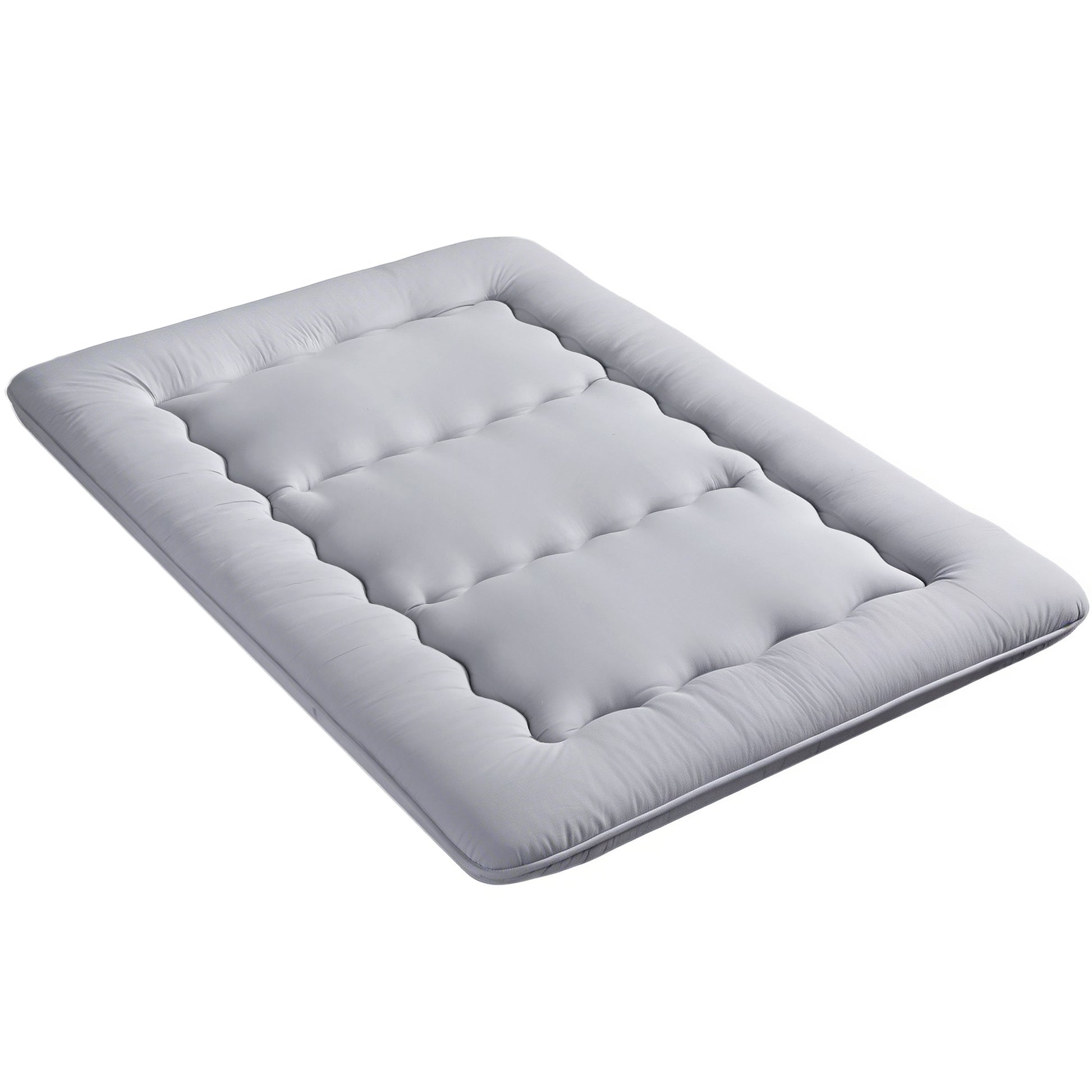 Giselle Bedding 10cm Japanese Floor Mattress Foldable Futon Mattress Washable Cover Straps FM-FUTON-135-10-GY