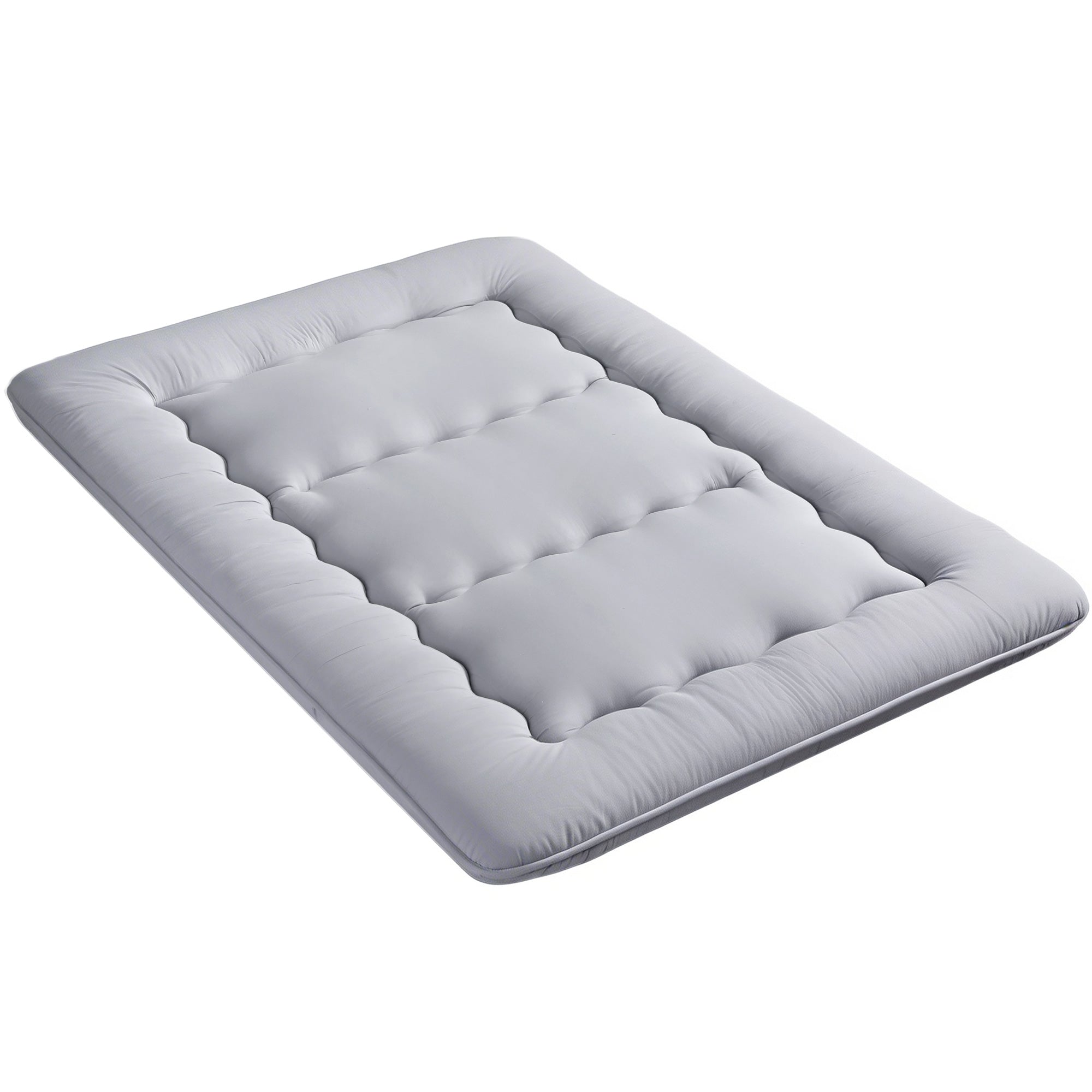 Giselle Bedding 10cm Japanese Floor Mattress Foldable Futon Mattress Washable Cover Straps FM-FUTON-135-10-GY