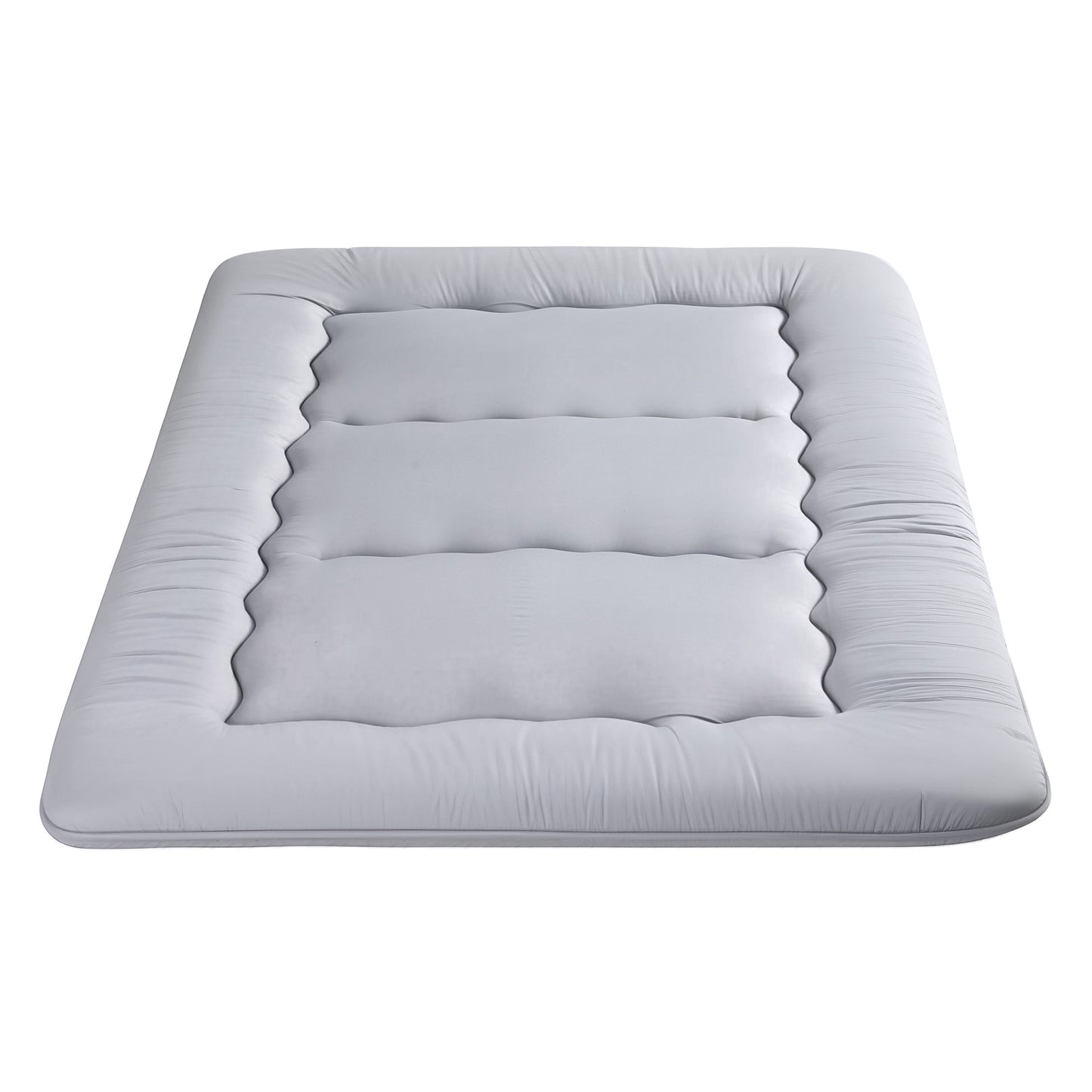 Giselle Bedding 10cm Japanese Floor Mattress Foldable Futon Mattress Washable Cover Straps FM-FUTON-135-10-GY