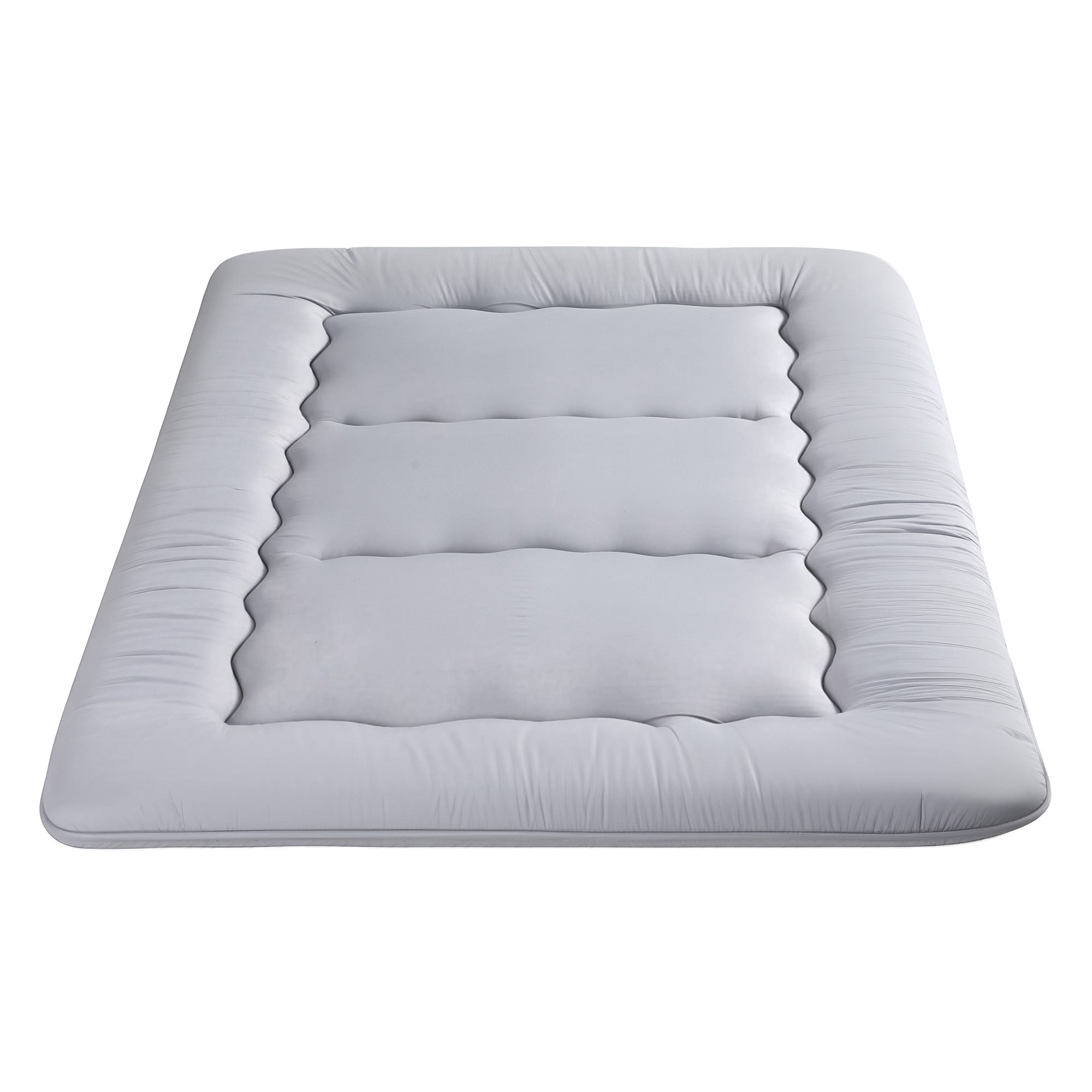 Giselle Bedding 10cm Japanese Floor Mattress Foldable Futon Mattress Washable Cover Straps FM-FUTON-135-10-GY