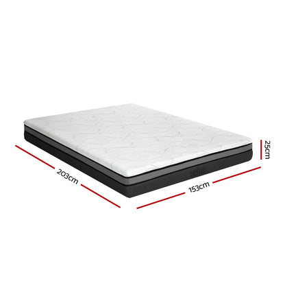 Giselle Bedding Memory Foam Mattress Bed Cool Gel Non Spring 25cm Queen FOAM-B-MFM-H025-Q