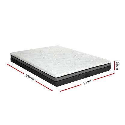 Giselle Bedding Memory Foam Mattress Bed Cool Gel Non Spring 25cm Single FOAM-B-MFM-H025-S
