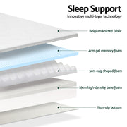 Giselle Bedding Memory Foam Mattress Bed Cool Gel Non Spring 25cm Single FOAM-B-MFM-H025-S