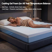 Giselle 22cm Cooling Gel Memory Foam Mattress Queen Medium Firm