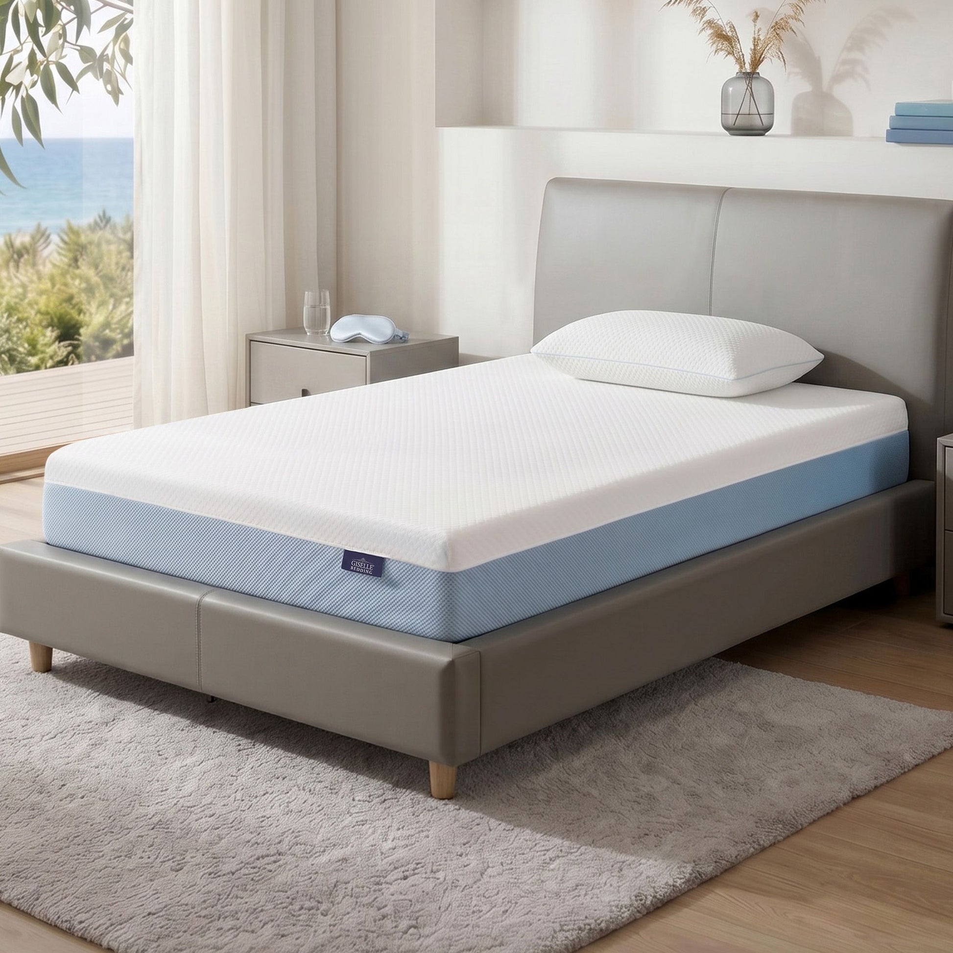 Giselle 22cm Cooling Gel Memory Foam Mattress Single Medium Firm FOAM-C-MFM-H022-S