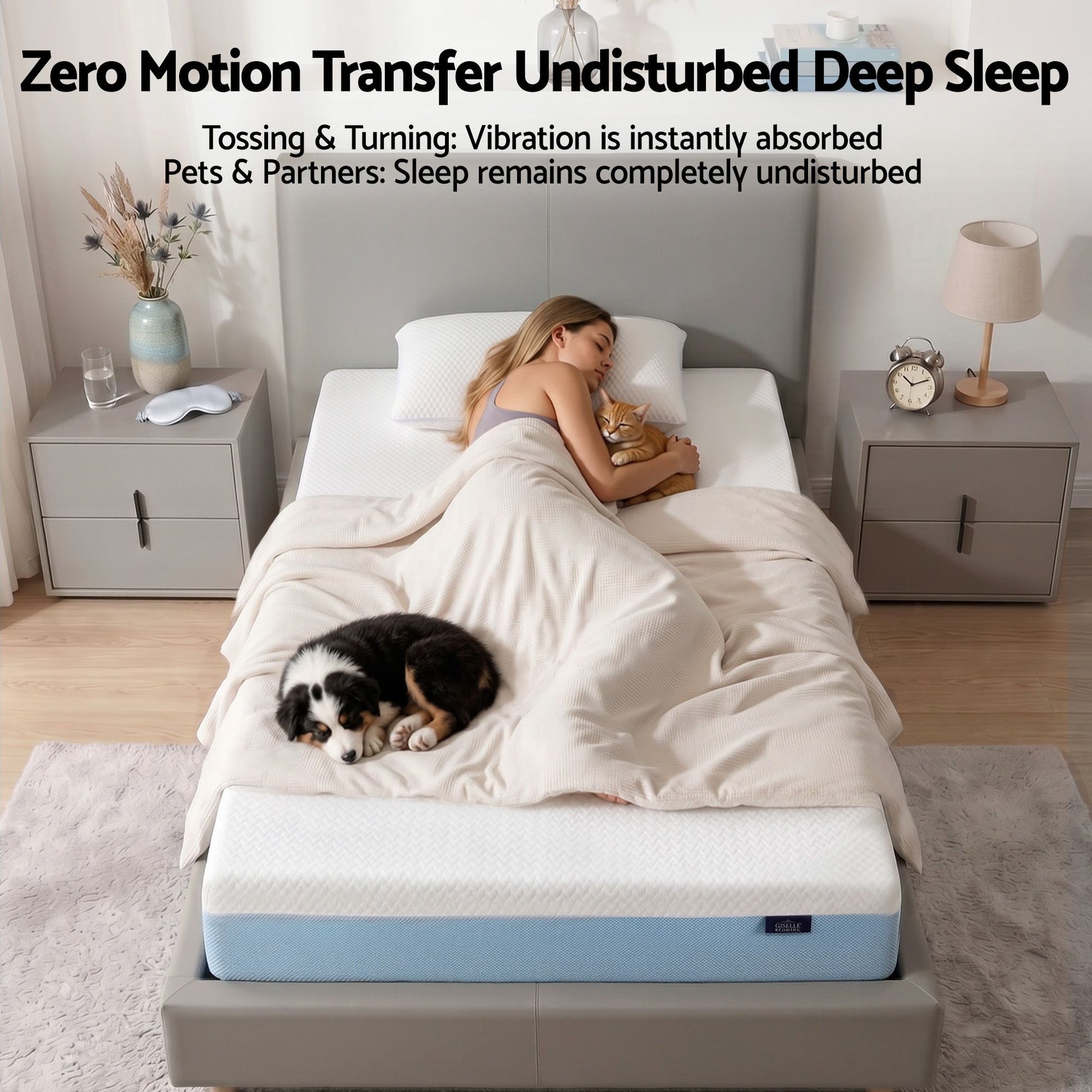 Giselle 22cm Cooling Gel Memory Foam Mattress Single Medium Firm FOAM-C-MFM-H022-S