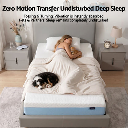 Giselle 22cm Cooling Gel Memory Foam Mattress Single Medium Firm FOAM-C-MFM-H022-S