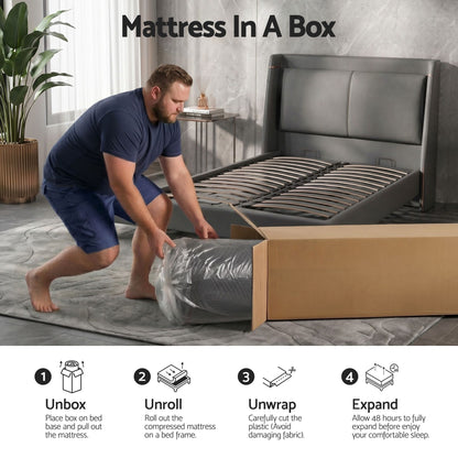 Giselle King Single Cooling Memory Foam Mattress Medium Firm with Gel Comfort 30cm FOAM-C-MFM-H030-KS