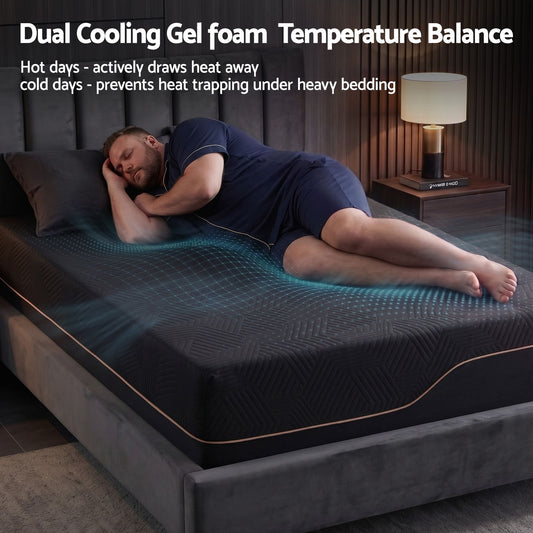 Giselle Single Cooling Memory Foam Mattress Medium Firm with Gel Comfort 30cm FOAM-C-MFM-H030-S