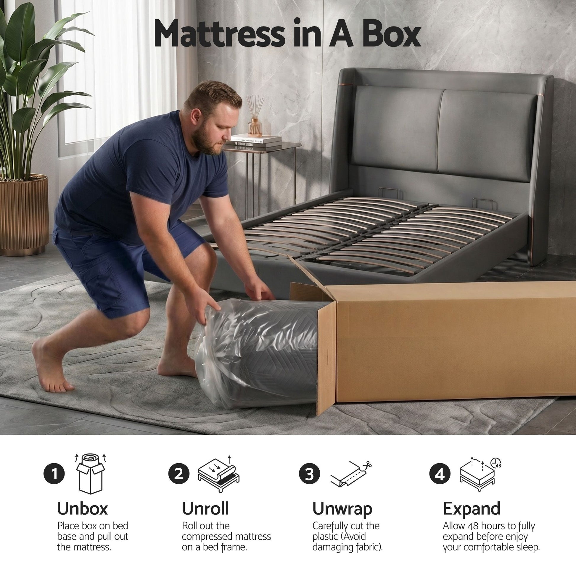 Giselle Single Cooling Memory Foam Mattress Medium Firm with Gel Comfort 30cm FOAM-C-MFM-H030-S