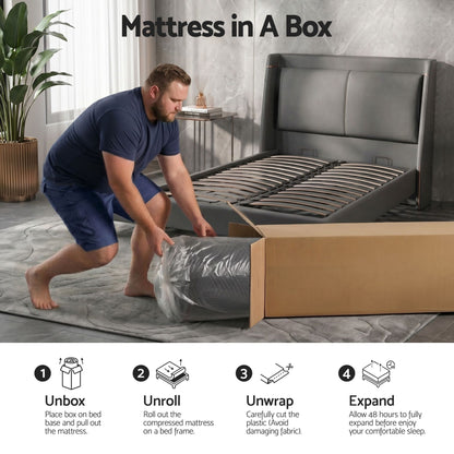 Giselle Single Cooling Memory Foam Mattress Medium Firm with Gel Comfort 30cm FOAM-C-MFM-H030-S