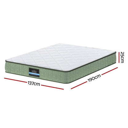 Giselle 25cm Memory Foam Mattress Dual Layer Zipper Cover Cool Charcoal Foam Mattresses Double FOAM-C-MFM-LEAF-H025-D
