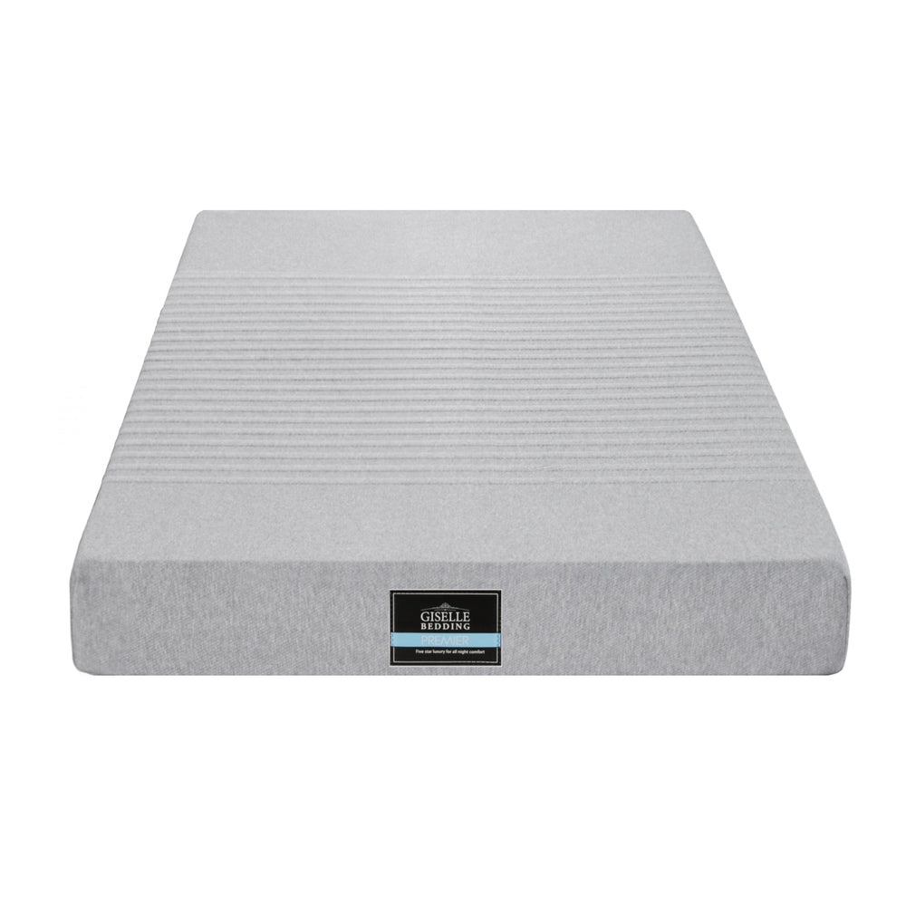 Giselle Bedding Cool Gel Memory Foam Mattress Charcoal 7-Zone Washable Bamboo Cover 15cm Single FOAM-C-MFM-NOBLE-H015-S
