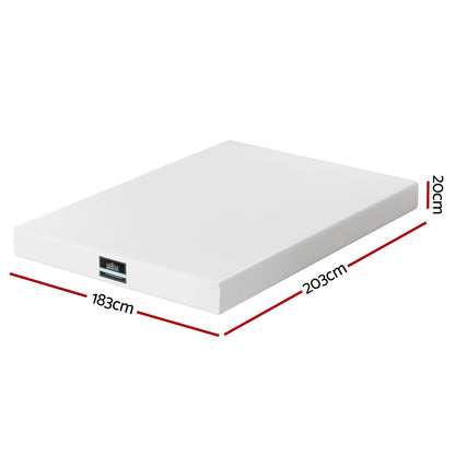 Giselle 20cm Memory Foam Mattress Green Tea King FOAM-C-MFM-PURE-H20-K