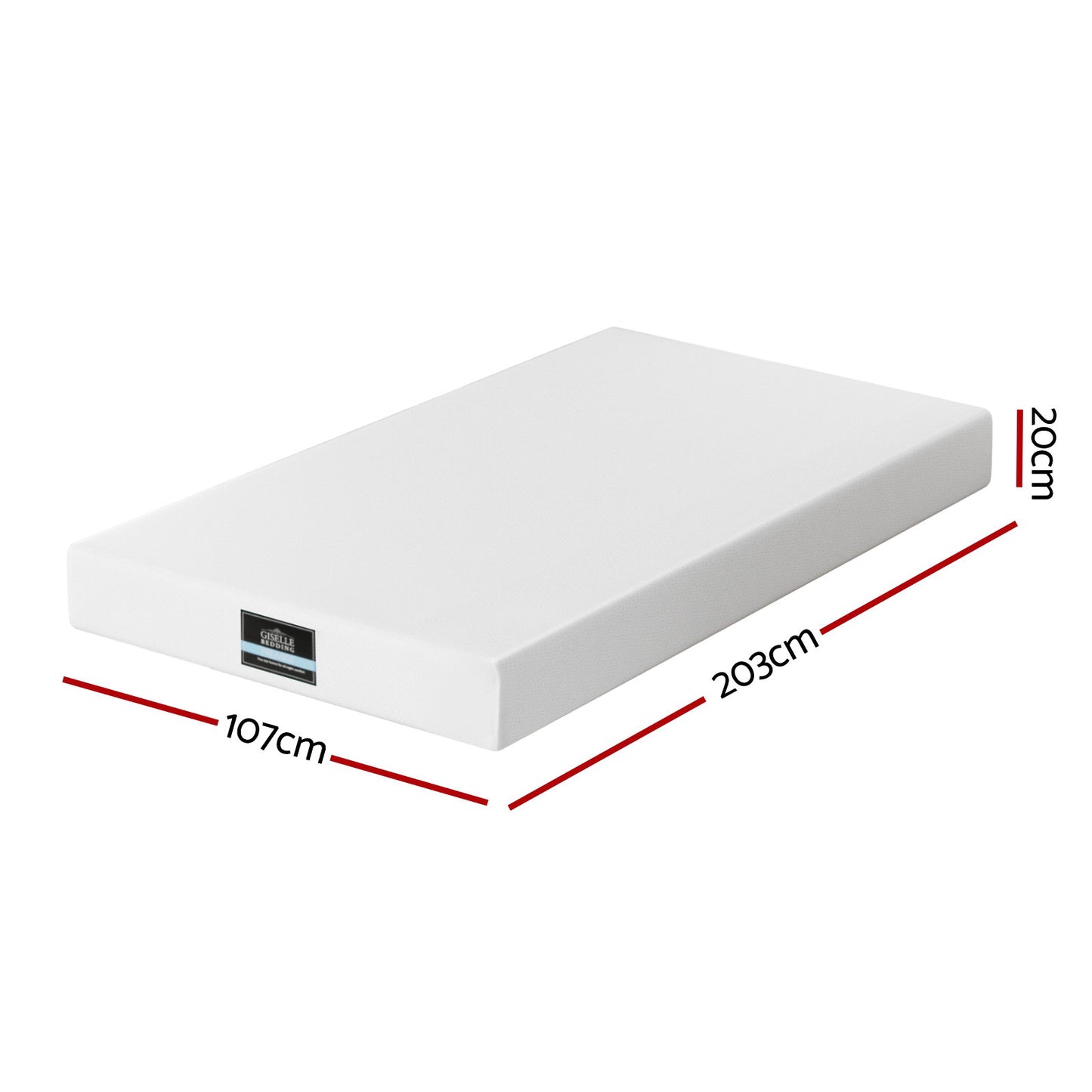 Giselle 20cm Memory Foam Mattress Green Tea King Single FOAM-C-MFM-PURE-H20-KS