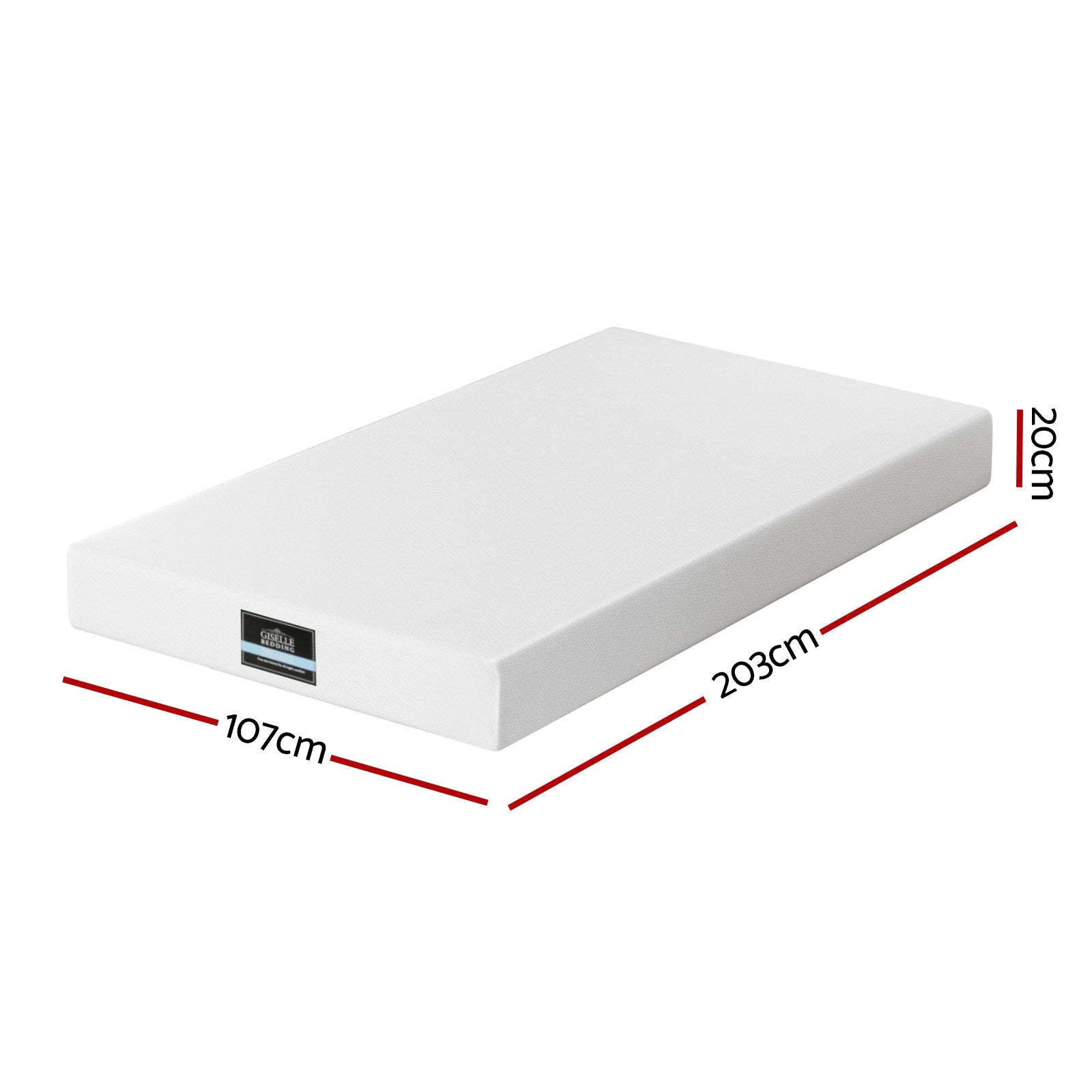 Giselle 20cm Memory Foam Mattress Green Tea King Single FOAM-C-MFM-PURE-H20-KS