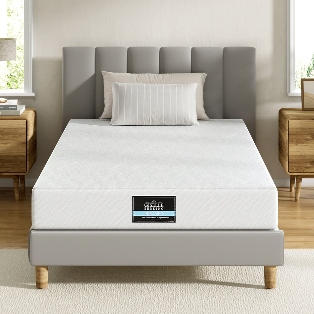 Giselle 20cm Memory Foam Mattress Green Tea King Single FOAM-C-MFM-PURE-H20-KS