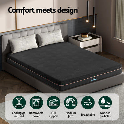 Giselle 18cm Memory Foam Mattress Green Tea Foam Cool Gel Foam Mattresses Double FOAM-C-MFM-SHADOW-H18-D