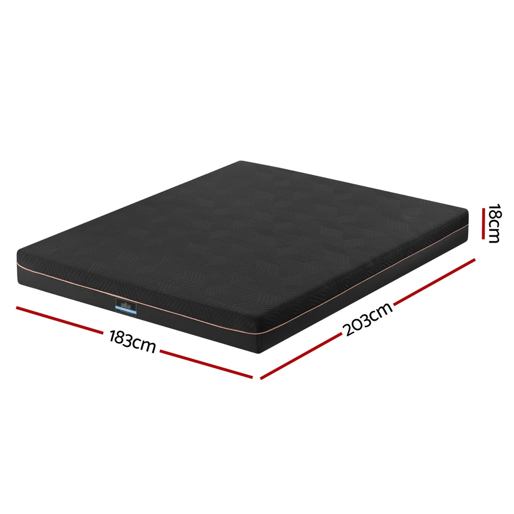 Giselle 18cm Memory Foam Mattress Green Tea Foam Cool Gel Foam Mattresses King FOAM-C-MFM-SHADOW-H18-K