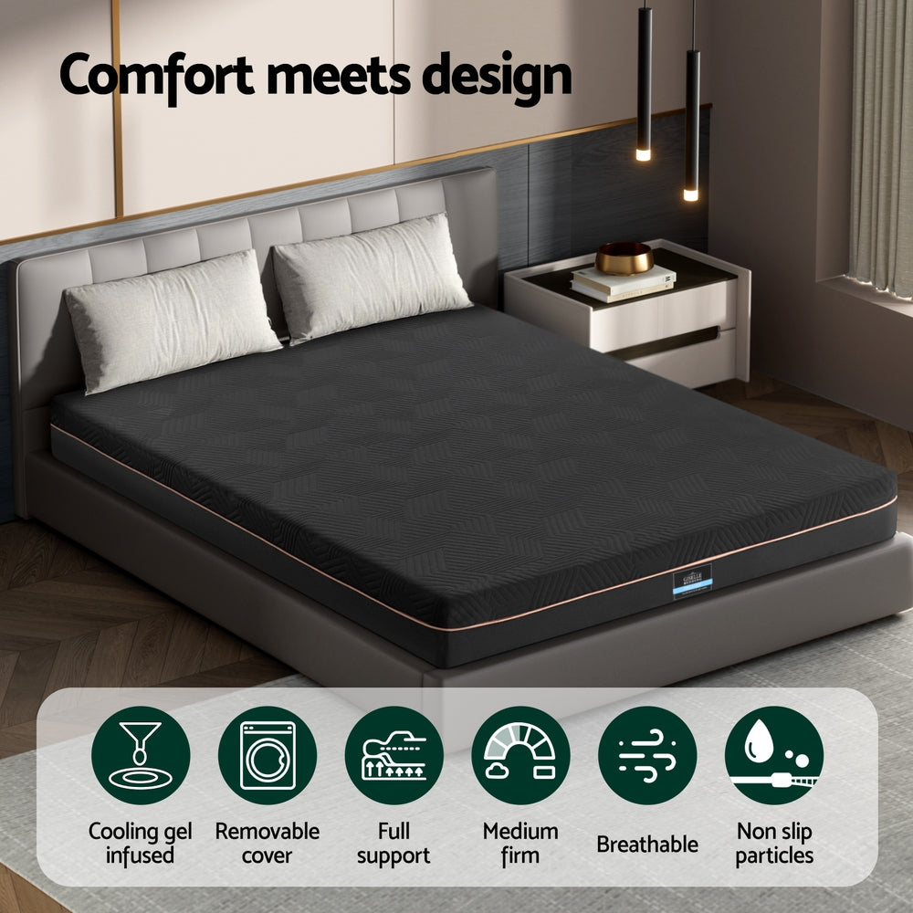 Giselle 18cm Memory Foam Mattress Green Tea Foam Cool Gel Foam Mattresses King FOAM-C-MFM-SHADOW-H18-K