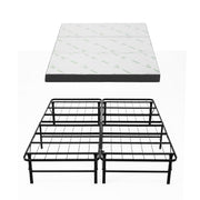 Giselle Folding Bed with Mattress Double Portable Foldable Guest Bed Bamboo Cover FOAM-MFM-BF-BAM-D