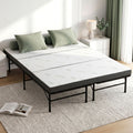 Giselle Folding Bed with Mattress Queen Portable Foldable Guest Bed Bamboo Cover