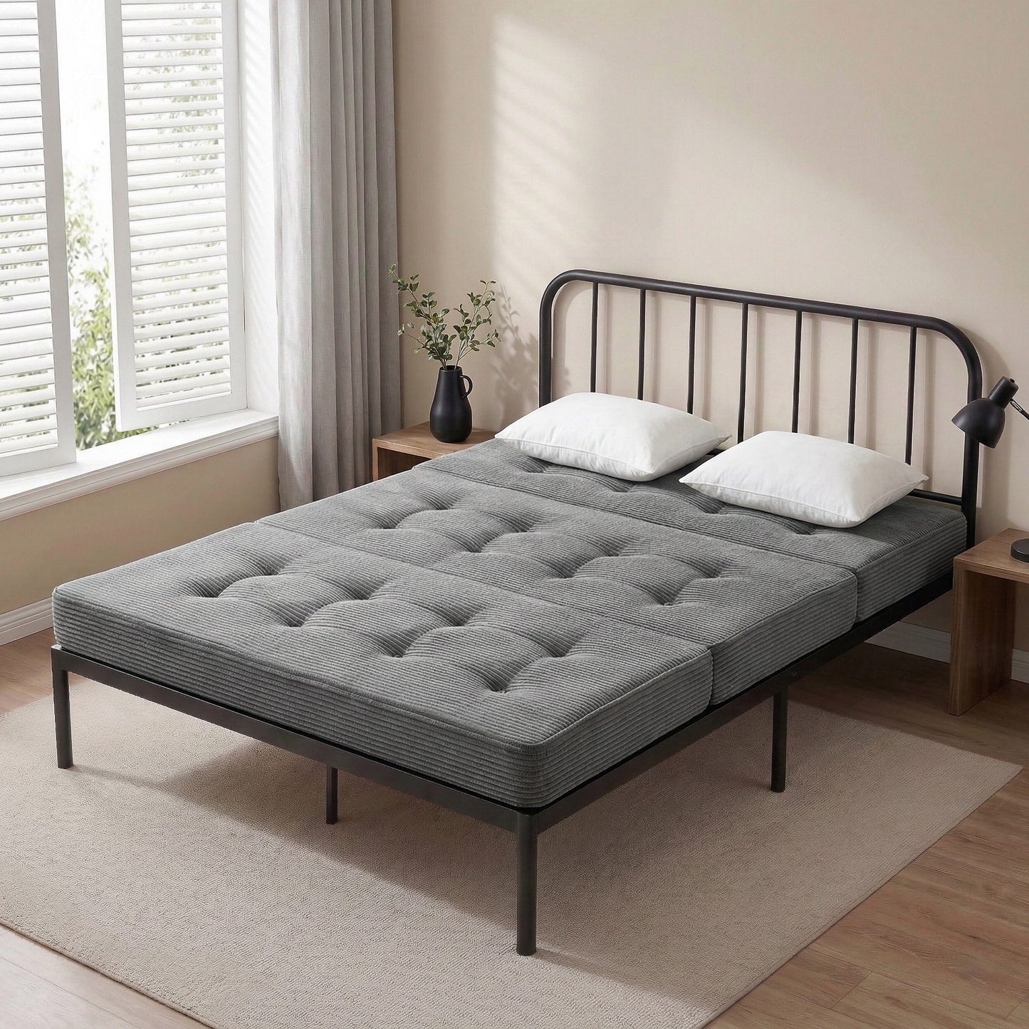 Giselle Double Folding Mattress 15cm Foldable Foam Portable Guest Sofa Bed Camping Mat FOAM-MFM-CDF-15-D