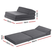 Giselle Foldable Mattress Folding Sofa Bed Trifold Sleeping Camping Cushion Mat FOAM-MFM-CDF-GY