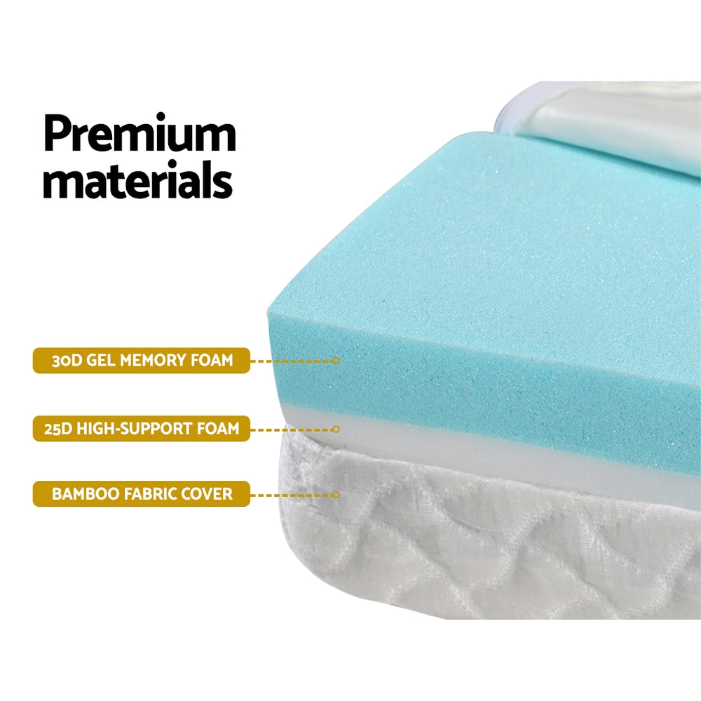 Giselle Bedding Foldable Mattress Folding Foam Cot Bed Cool Gel FOAM-MFM-COT-GEL-WH