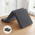 Giselle Bedding Foldable Mattress Folding Foam Bed Mat Single Grey FOAM-MFM-CU01-VEL-GY