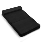 Giselle Bedding Foldable Mattress Folding Foam Bed Mat Double Black FOAM-MFM-CU02-DOU-MES-BK