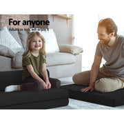Giselle Bedding Foldable Mattress Folding Foam Bed Mat Double Black FOAM-MFM-CU02-DOU-MES-BK