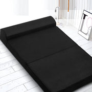 Giselle Bedding Foldable Mattress Folding Foam Bed Mat Double Black FOAM-MFM-CU02-DOU-MES-BK