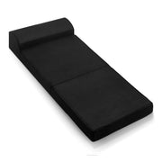 Giselle Bedding Foldable Mattress Folding Foam Bed Mat Black FOAM-MFM-CU02-MES-BK