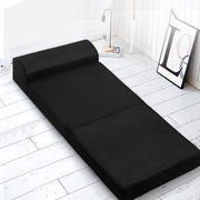 Giselle Bedding Foldable Mattress Folding Foam Bed Mat Black FOAM-MFM-CU02-MES-BK
