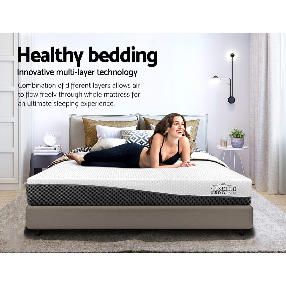 Giselle Bedding Memory Foam Mattress Bed Cool Gel Non Spring 21cm Queen FOAM-MFM-H021-Q