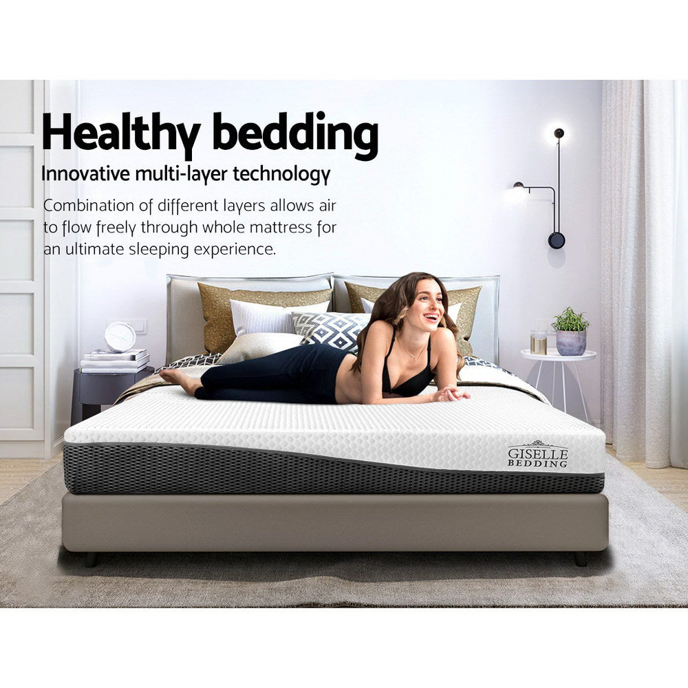 Giselle Bedding Memory Foam Mattress Bed Cool Gel Non Spring 21cm Single FOAM-MFM-H021-S